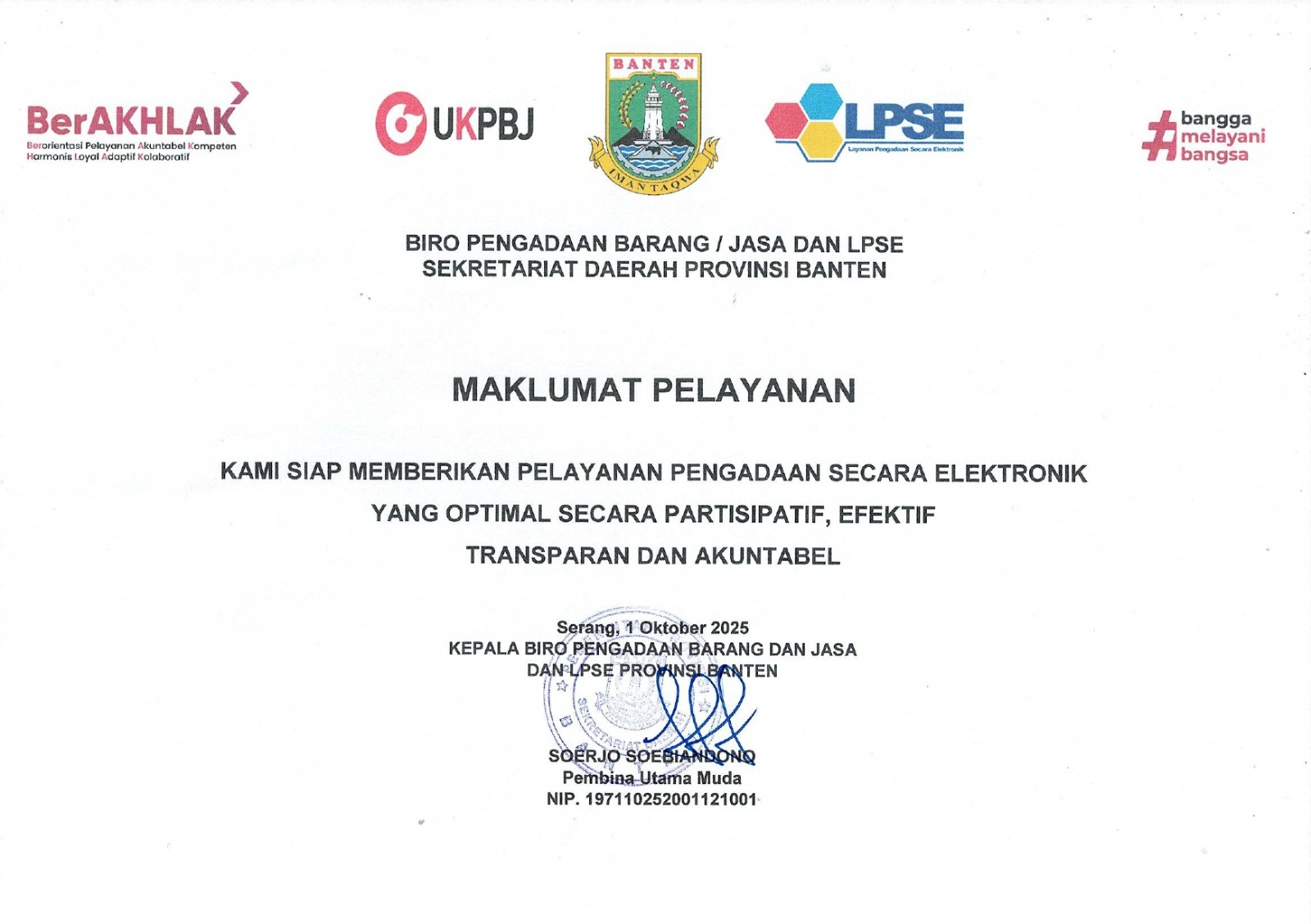 Maklumat Pelayanan
